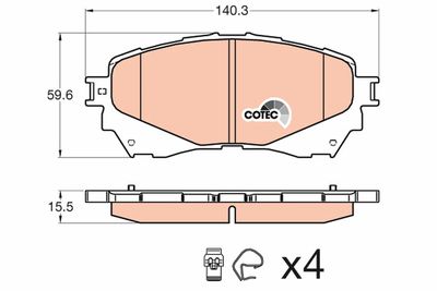 Колодки передние MAZDA 6 (GJ, GH) GDB3580