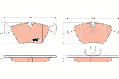 Колодки передние BMW 3 E90, 5 E60, X1 E84, Z4 E89 GDB1559