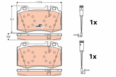 Колодки передние MERCEDES W203, W211, W220 GDB1543