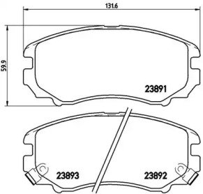 Колодки тормозные KIA SPORTAGE II (JE_, KM) P30018
