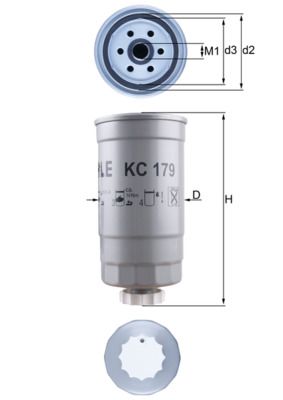 Фильтр топливный KC179