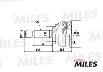 ШРУС наружный RENAULT LOGAN I/SANDERO 1.2-1.6 04- (21x22 шл.) GA20592