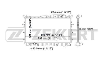 Радиатор охл. дв. Chevrolet Epica (V250) 05- MK1238