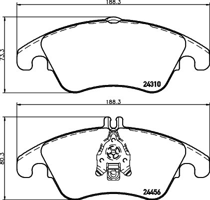 КОЛОДКИ ТОРМОЗНЫЕ MERCEDES C (W204,S204),E (W212,S212,A207) ПЕРЕДНИЕ (4ШТ.) TEXTAR 2431005