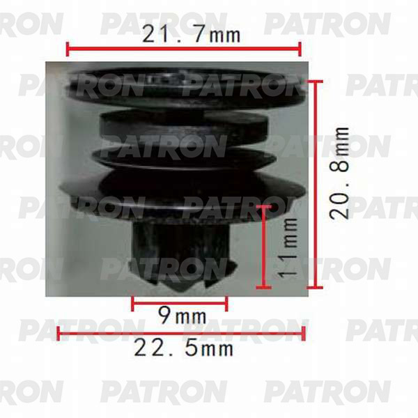 Клипса пластмассовая Audi, Seat, Skoda, Volkswagen применяемость  внутренняя отделка P37-0456