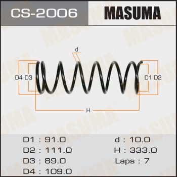 Пружина подвески "Masuma"  rear MARCH K11 CS-2006