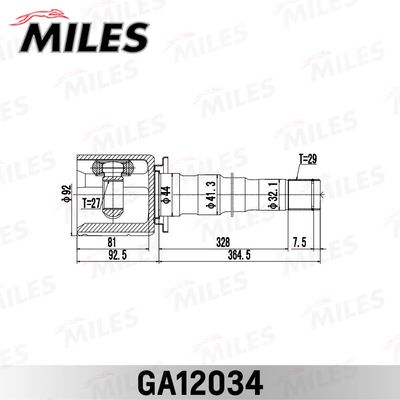 ШРУС внутренний правый LAND ROVER DISCOVERY IV 2010-2016 GA12034