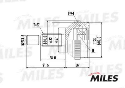 ШРУС наружный FORD MONDEO 1.6-2.0 93-00 (с ABS) (GKN 303084) GA20116