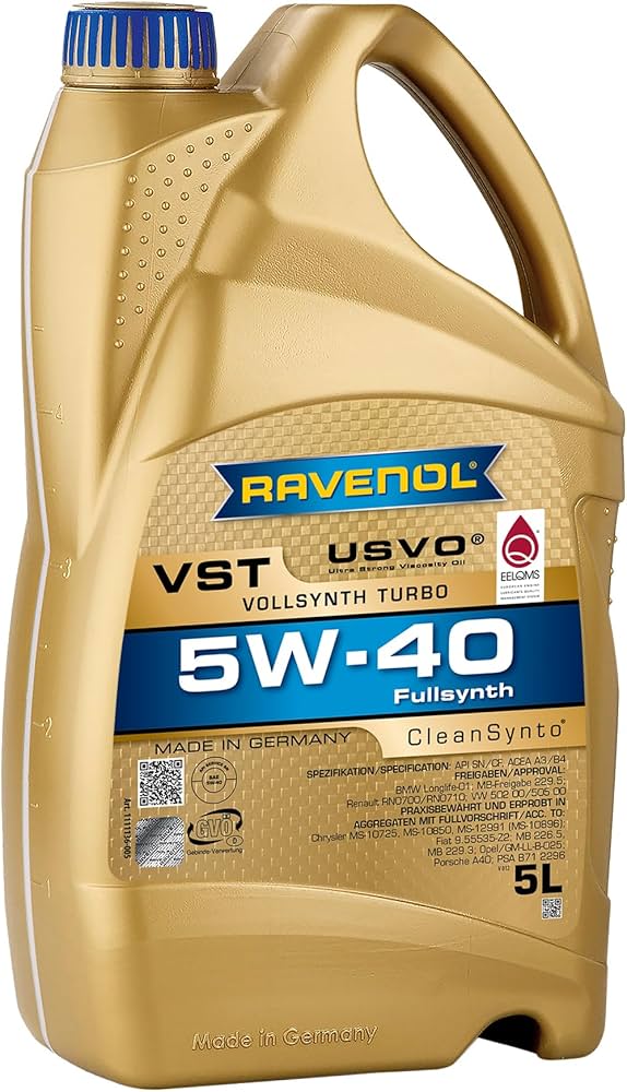 Моторное масло RAVENOL SVS 5W-40 Standard Viscosity Synto Oil 5л (111510000501999) 4014835802841