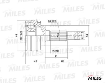 ШРУС наружный TOYOTA CARINA E 1.6 88-98 (GKN 301992) GA20467