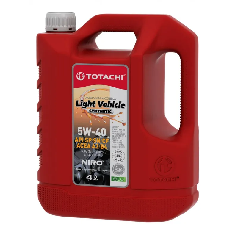 Масло моторное TOTACHI NIRO LV Synthetic SN/CF 5W-40 4л (4589904523540) 19804