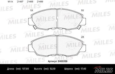 Колодки тормозные передние (без датчика) (Смесь Low-Metallic) HONDA ACCORD 2.0-2.2 90-93 (TRW GDB894) E400359