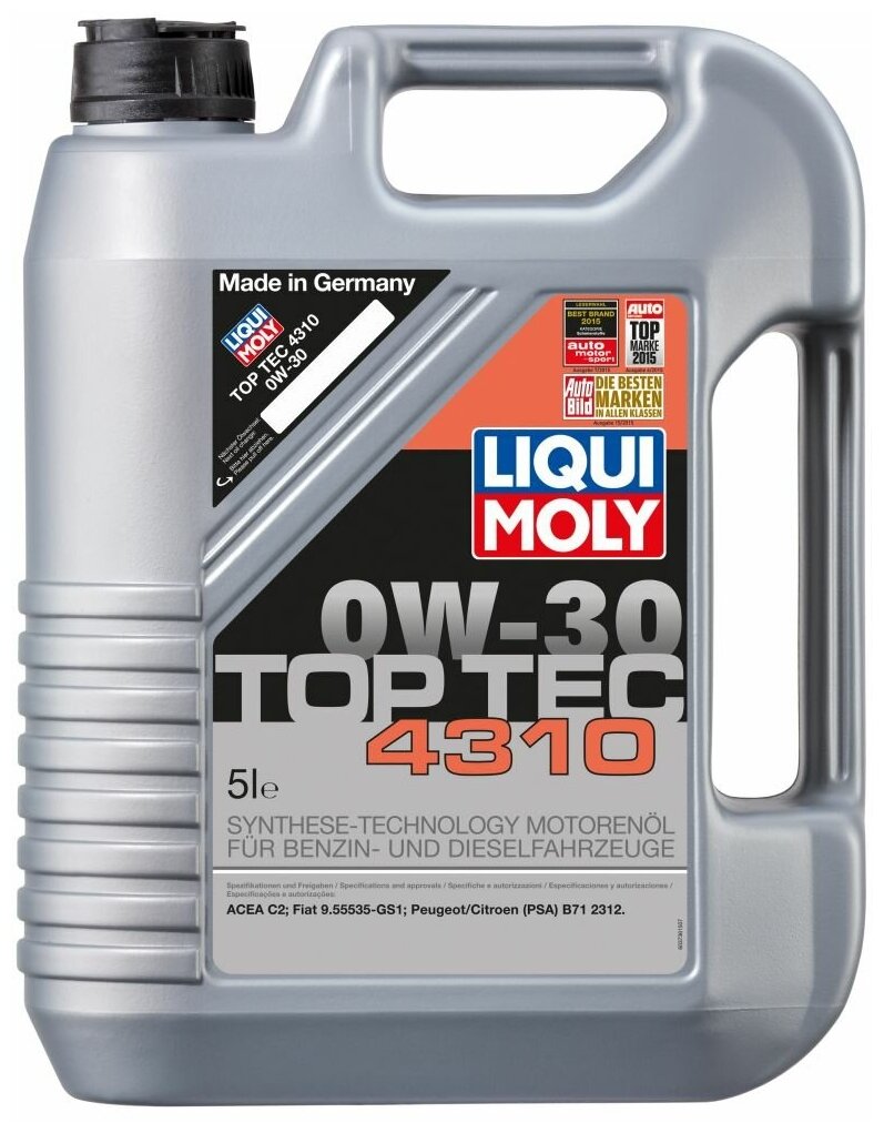 Масло моторное полусинтетическое Top Tec 4310 0W-30 C2 5л 2362
