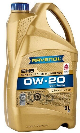 Моторное масло RAVENOL EHS 0W-20 5л (111111300501999) 4014835858138
