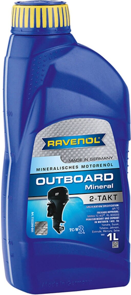 Моторное масло для 2Т лодочных моторов RAVENOL Outboard 2T Mineral 1л (115320000101999) 4014835728912