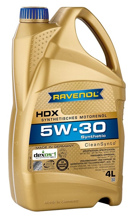Моторное масло RAVENOL HDX 5W-30 4л (111112500401999) 4014835858572
