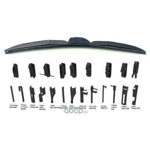 Щетка стеклоочистителя с адаптерами 19"/480 mm гибридная D24CR0019