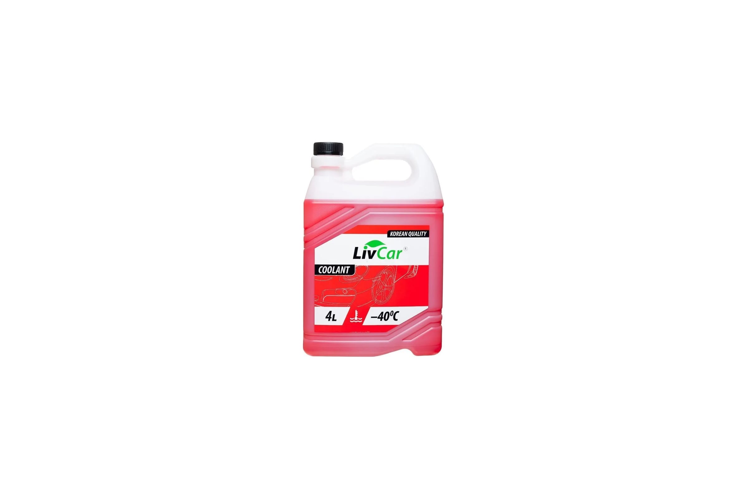 Антифриз готовый LIVCAR COOLANT RED -40 (4л) LCA40-004R