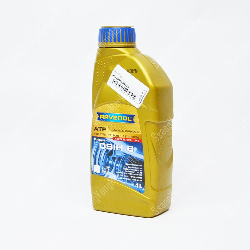 Трансмиссионное масло RAVENOL ATF DSIH 6 1л (121113300101999) 4014835803770