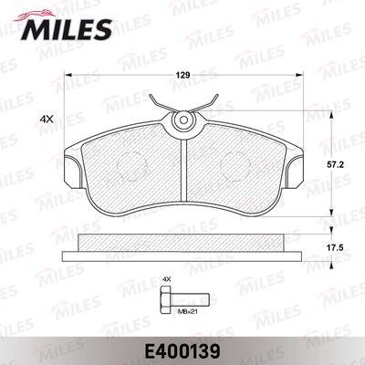 Колодки тормозные передние (без датчика + болты) (Смесь Low-Metallic) (NISSAN ALMERA N16, PRIMERA P11) (TRW GDB848) E400139