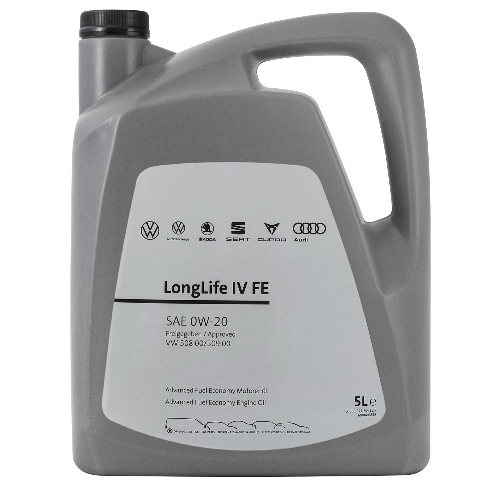 Зам на GS65577M4 Масло моторное синтетическое VAG Longlife IV FE 0W-20 5л GS60577M4