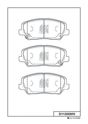 Колодки тормозные дисковые  HYUNDAI i30 (GD) D11305MH