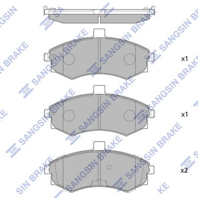 Колодки тормозные HYUNDAI ELANTRA/MATRIX 1.5-2.0 00- передние SP1152
