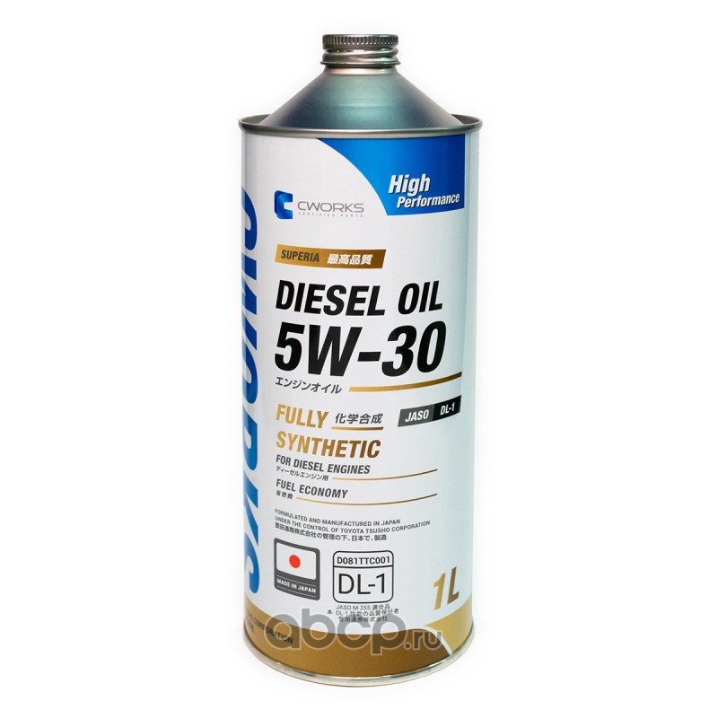 Масло моторное SUPERIA DIESEL OIL 5W-30 DL-1 1L A12SR1001