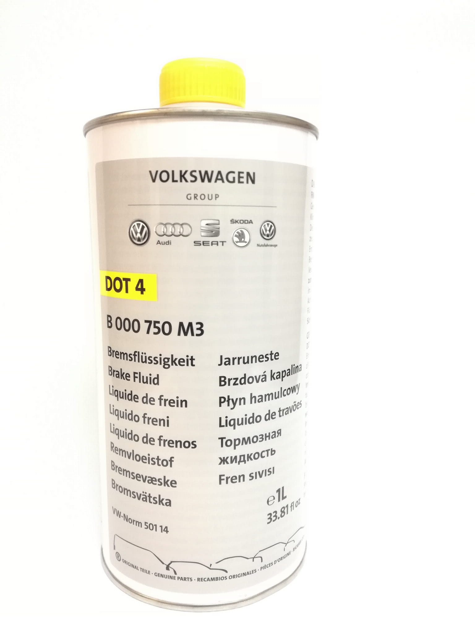 Жидкость тормозная VAG DOT 4 BRAKE FLUID 1л B000750M3