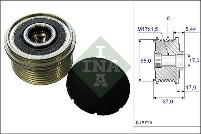 Шкив генератора MAZDA 3 (BK, BL), MITSUBISHI LANCER 08- 535024610