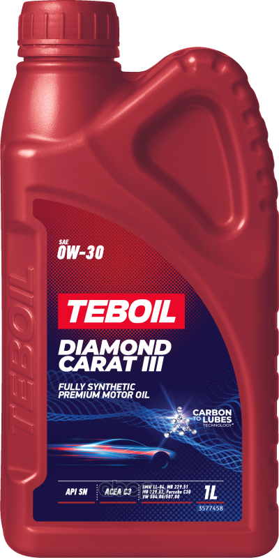 0W-30 Diamond Carat III, 1л (синт.мотор.масло)