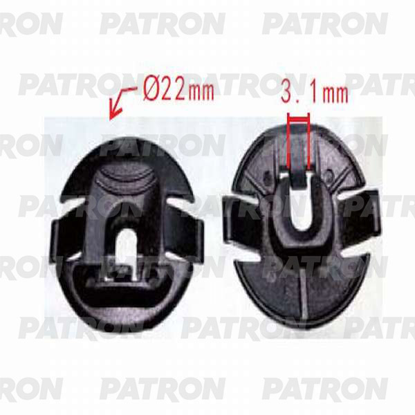 Клипса пластмассовая Audi, Seat, Skoda, Volkswagen применяемость: брызговики, подкрылок P370338