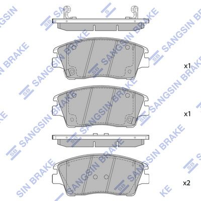 Колодки тормозные передние HYUNDAI i40/KIA Optima 2010- SP1844