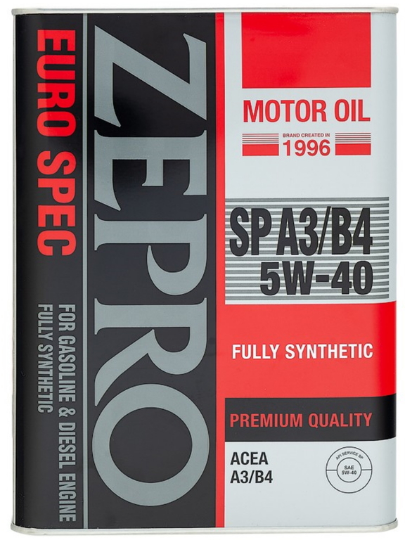 Масло моторное ZEPRO EURO SPEC FS SP ACEA A3/B4 5W-40 4л 1849-004-0