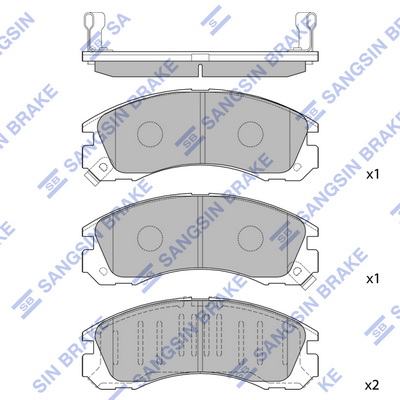 Колодки тормозные дисковые передние GRANDEUR(NEW) 3.0 (SEVERE DUTY) SP1068SD