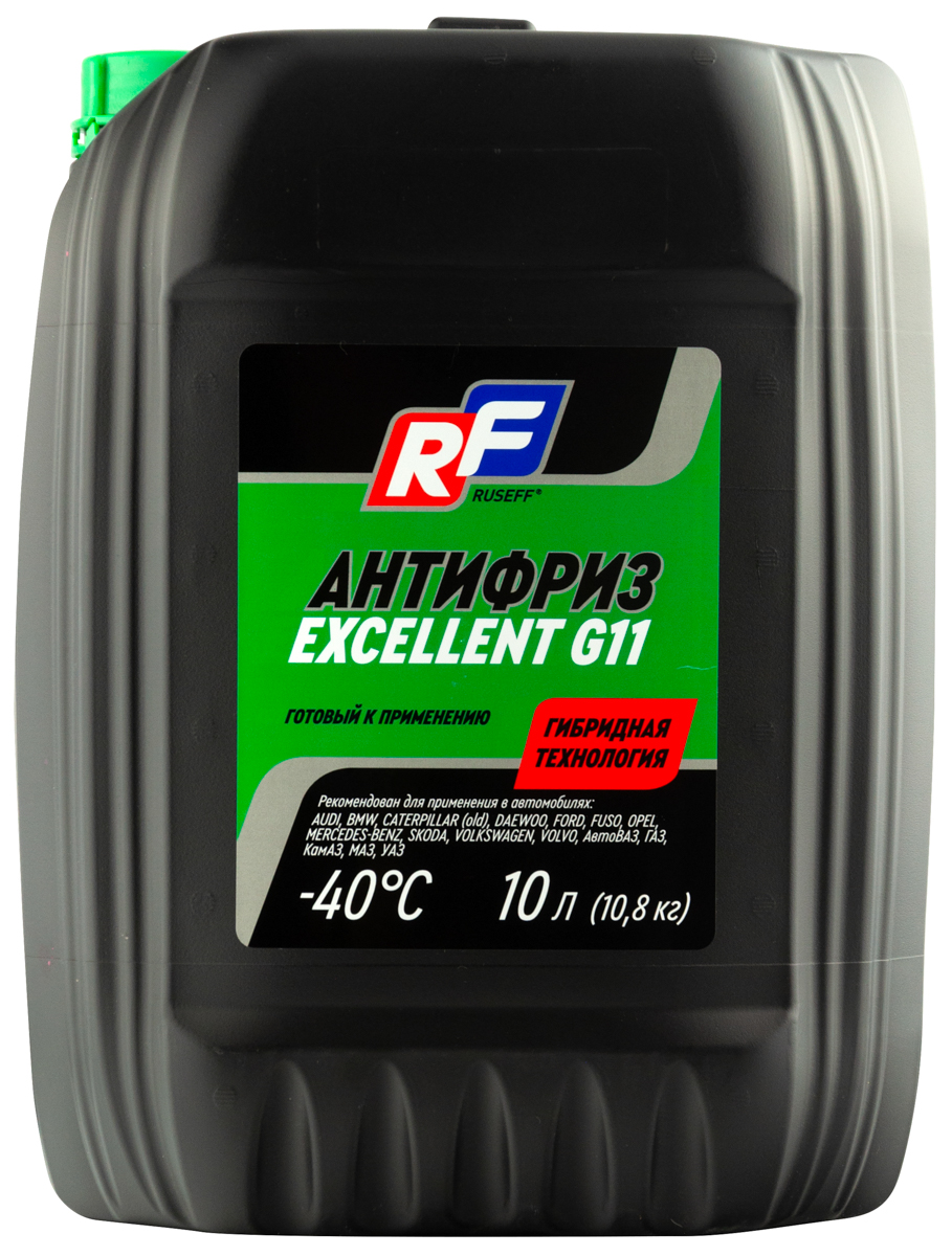 Антифриз ANTIFREEZE EXCELLENT G11 Зеленый, 10л