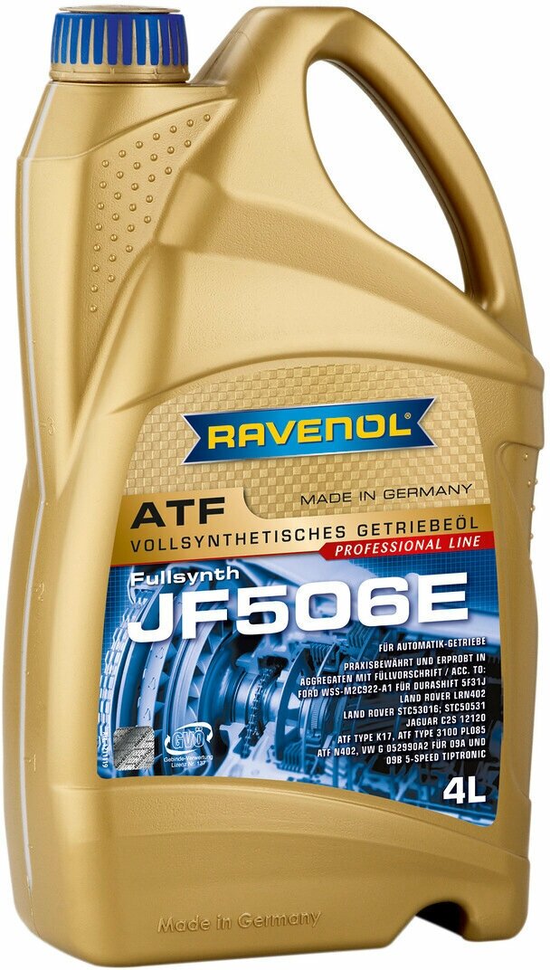 Трансмиссионное масло RAVENOL ATF JF506E 4л (121111900401999) 4014835743694