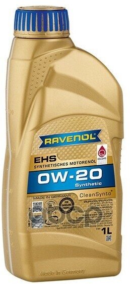 Моторное масло RAVENOL EHS 0W-20 1л (111111300101999) 4014835858077