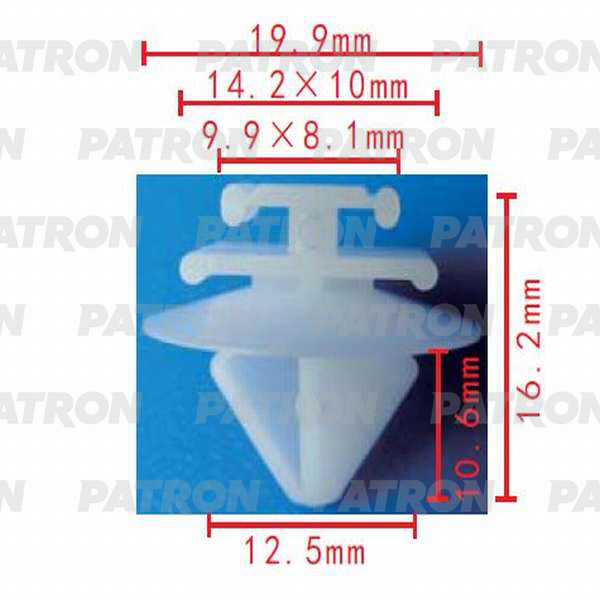 Клипса пластмассовая Alfa Romeo, Citroen, Fiat, Lancia, Peugeot, Renault применяемость: молдинги P370464