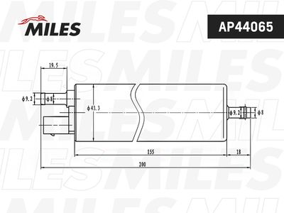 Насос топливный (5 bar) BMW 3 E46/X5 E53 (Дизель)/ (BOSCH 0986580131) AP44065