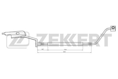 Шланг тормозной передний правый Chrysler Voyager IV 00- Dodge Caravan 01- BS-9487