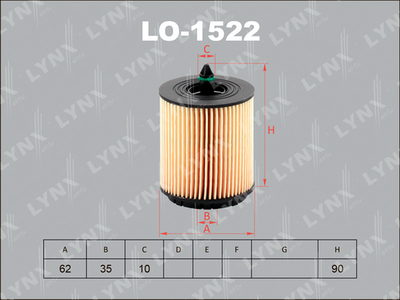 Фильтр масляный подходит для OPEL Astra G 96-04/Signum 03/Vectra-C 02/Zafira-B 05, ALFA-ROMEO 159 05, FIAT Croma II, SAAB 9-3 02 LO-1522