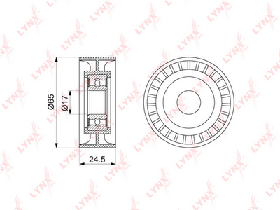 Ролик натяжного механизма / приводной подходит для MITSUBISHI ASX 1.8-2.0 10 / Lancer 1.8-2.0 08 / Outlander II 2.0 06-12, CITROEN C-Crosser 2.0-2.4 08, PEUGEOT 4007 2.0-2.4 08, CHRYSL PB-5139