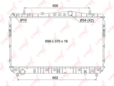 Радиатор охлаждения паяный MT подходит для CHEVROLET Lacetti/Nubira 1.4-2.0D 05, DAEWOO Lacetti/Nubira 1.4-1.8 03 RB-1015