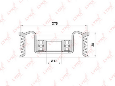 Ролик направляющий / приводной подходит для MAZDA 2(DE) 1.3-1.5 07-15 / 3(BK/BL) 1.4-1.6 03 PB-7233