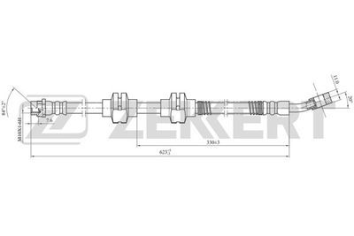 Шланг тормозной передний левый Opel Astra J 11- Cascada 13- BS-9444