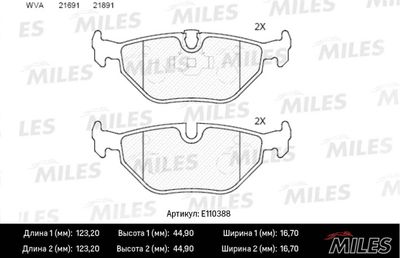 Колодки тормозные задние (Смесь Semi-Metallic) BMW E39 9604 (TRW GDB1265) E110388