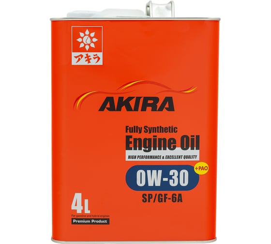 Масло моторное AKIRA ENGINE OIL FS 0W-30 SP/GF-6A 4л A00032234-004