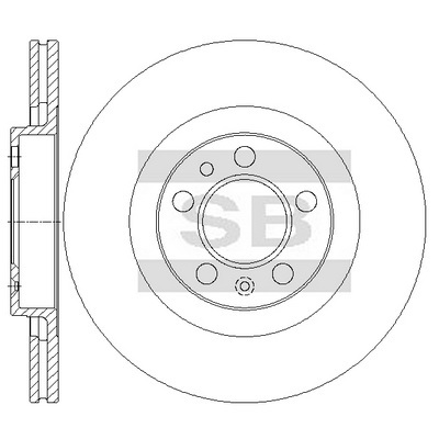 Диск тормозной передний SKODA OCTAVIA (1U) SD5403