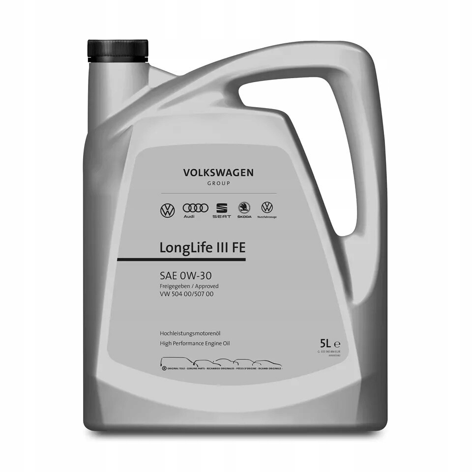 Масло моторное синтетическое VAG Longlife III 0W-30 5L GS55545M4EUR